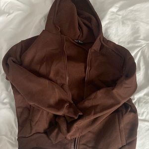 Brown zip up XS